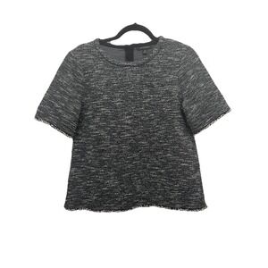 Banana Republic‎ Black Crew Neck Short Sleeve Blouse Size XS Top